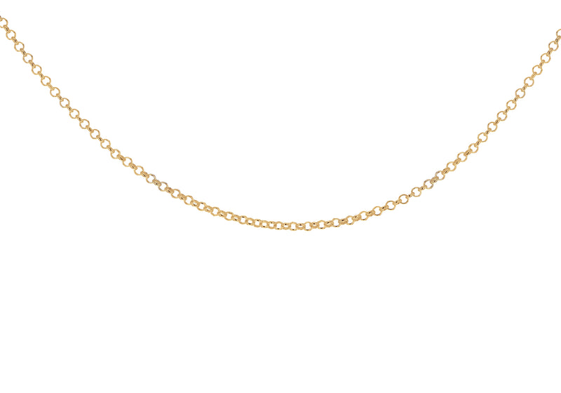 Sterling Silver Yellow Gold Plated Belcher  Chain 46m/18"9