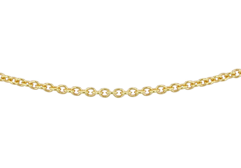 Sterling Silver Yellow Gold Plated 25 Fine Belcher Chain