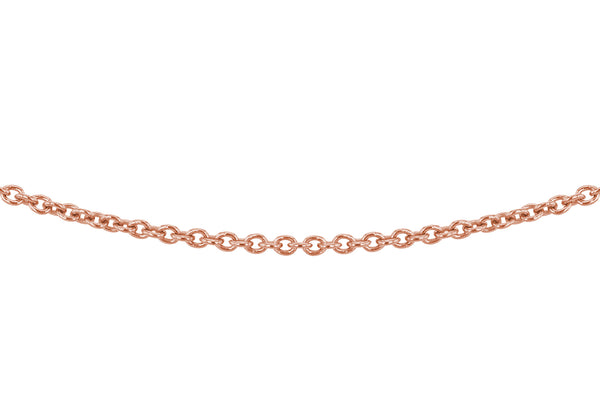 Sterling Silver Rose Gold Plated 25 Fine Belcher Chain