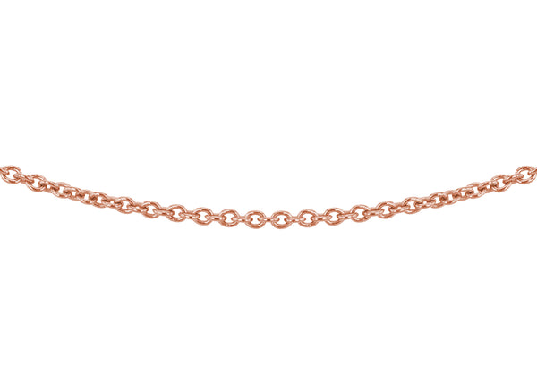 Sterling Silver Rose Gold Plated 25 Fine Belcher Chain