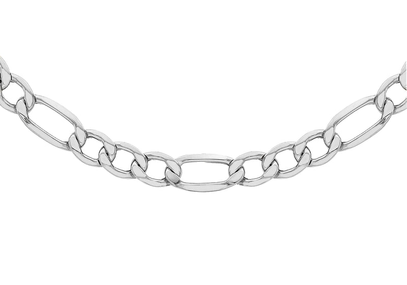 Sterling Silver 180 Diamond Cut Figaro Chain 51m/20"9