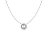 Sterling Silver Zirconia  Box Chain Adjustable Necklace  41m/16"-46m/18"9