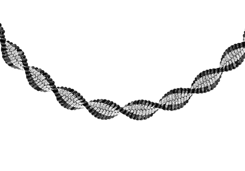 Sterling Silver Oxidised  Satin Twist Chain 41m/16"9