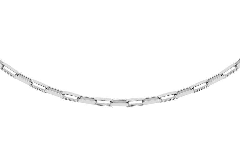 Sterling Silver 40 Square Paper Chain 41m/16"9