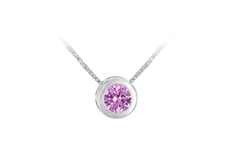 SILVER PINK Zirconia  R/OVER/BOX ADJ9