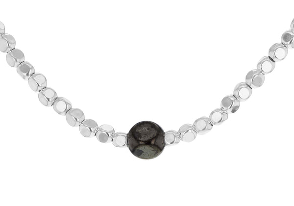 Sterling Silver Square Beads Necklace