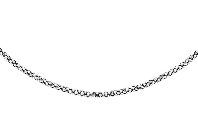 Sterling Silver 200 Poporn Chain 42m/16.5"9