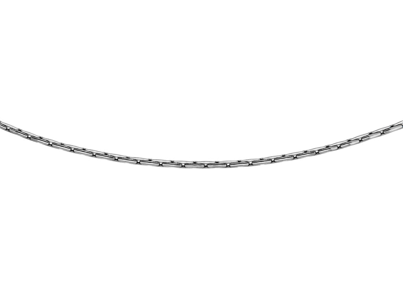 Sterling Silver Rhodium Plated Cobra Chain