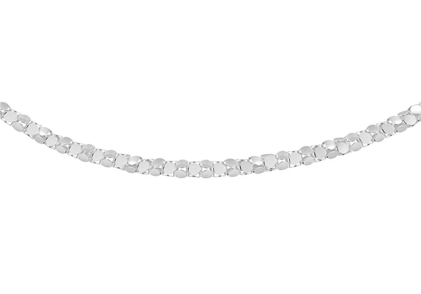 Sterling Silver Mirror Poporn Chain 41m/16"9