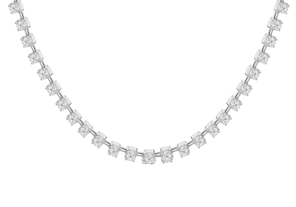 Sterling Silver Zirconia  Tennis Necklace  43m/17"9