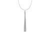 Sterling Silver Curb Chain Tassle and ube Detail Trace Chain Necklace  46m/18"9