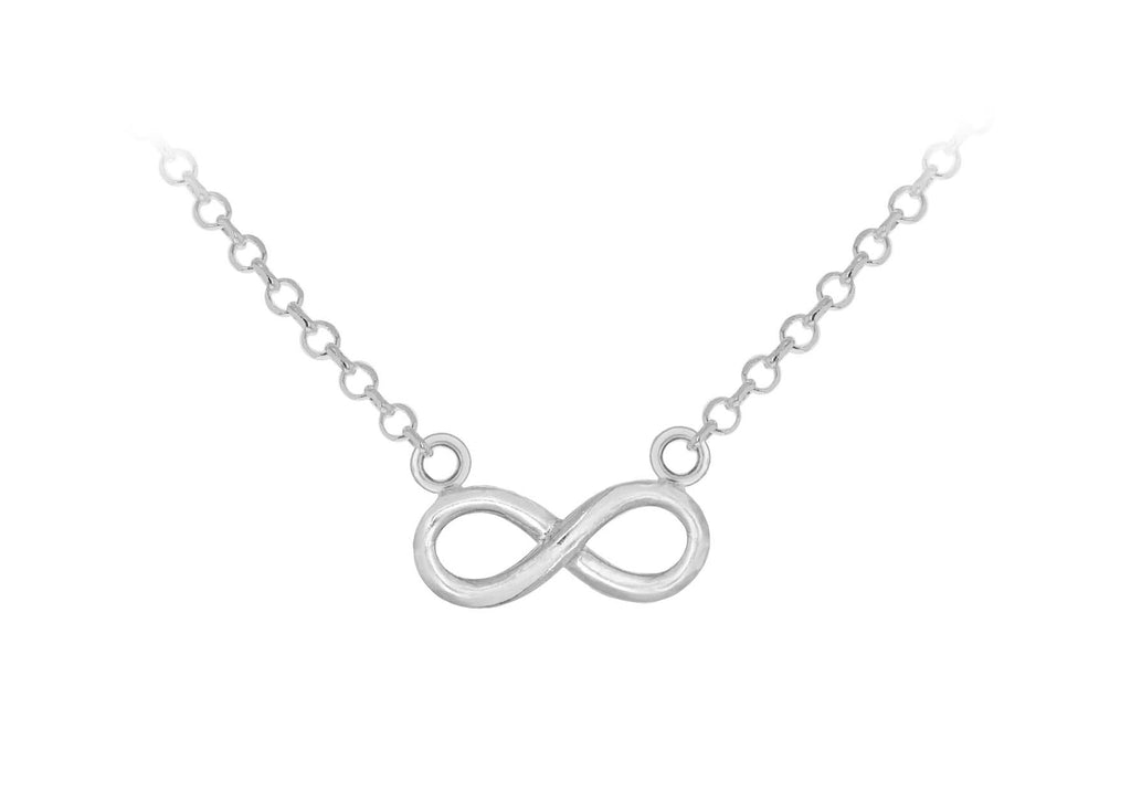 Sterling Silver 16.8mm x 9.6mm 'Figure 8' Diamond Cut Belcher  Necklace  46m/18"9