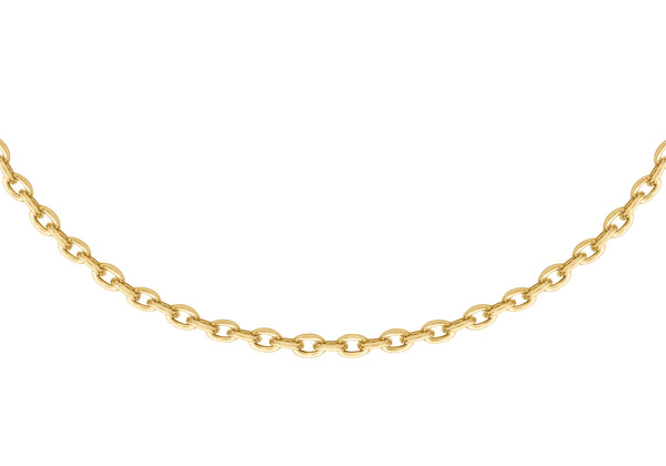 Sterling Silver Yellow Gold Plated Adjustable Trace Chain 46m/18" - 51m/20"9