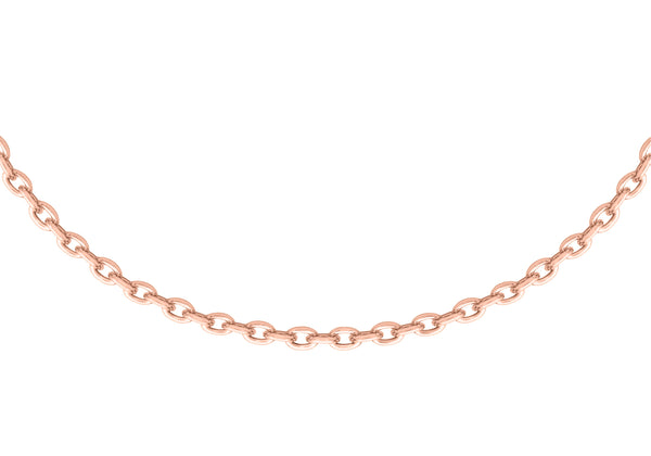 Sterling Silver Rose Gold Plated Adjustable Trace Chain 46m/18" - 51m/20"9