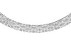 Sterling Silver Rhodium Plated Diamond Cut leopatra Necklace  43m/17"9