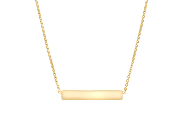 Horizontal Bar Necklace  Sterling Silver Yellow Gold Plated9