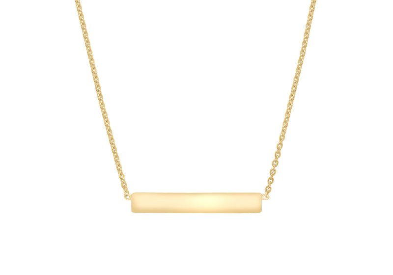 Horizontal Bar Necklace  Sterling Silver Yellow Gold Plated9