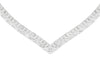 Sterling Silver hevron V-Shaped Necklace  41m/16"9