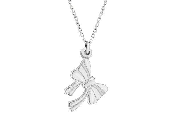 Sterling Silver Bow Necklace  46m/18"9