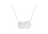 Sterling Silver 24mm x 15mm Double-Disc Adjustable Necklace  41m/16"-43m/17"9