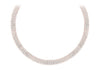 Sterling Silver Rose Gold Plated Triple Row Zirconia  Tennis Necklace  43m/17"9