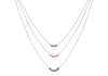 Sterling Silver Two Tone Ball Graduated Necklace