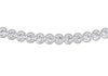 Sterling Silver Rhodium Plated Zirconia Belcher Chain Necklace 