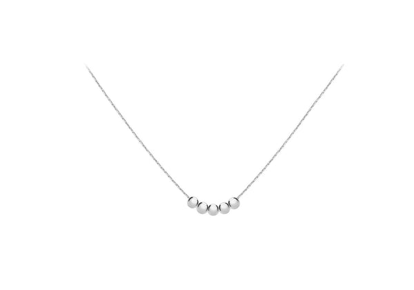 Sterling Silver 4mm Balls & Diamond Cut Snake Chain Necklace  46m/18"9
