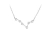 Sterling Silver Rhodium Plated Zirconia Set Pisces Star Constellation Necklace