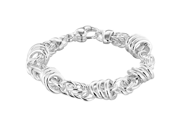 Sterling Silver Rings Bracelet 20m/8"9