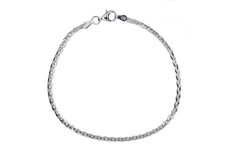Sterling Silver Spiga Chain Bracelet 18m/7"9