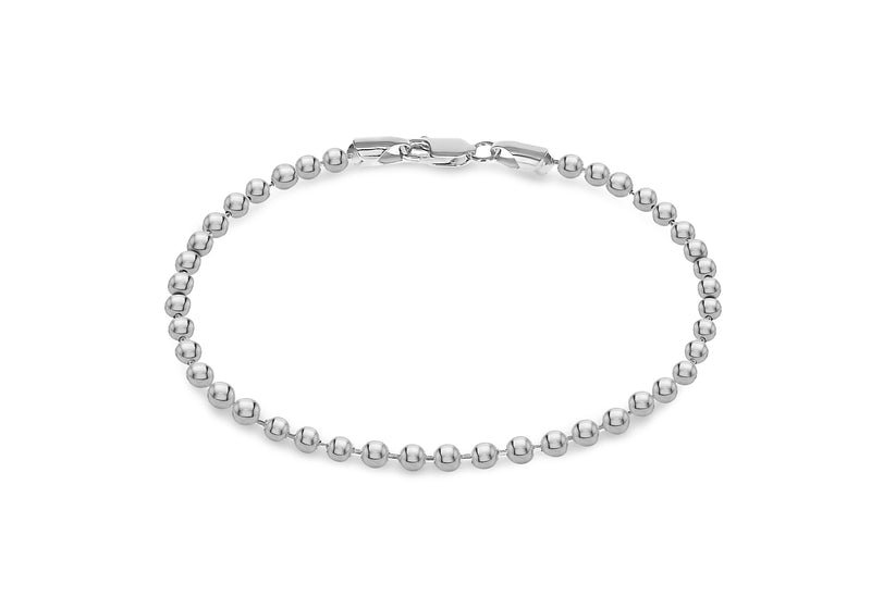 Sterling Silver Ball Chain Bracelet 19m/7.5"9