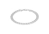 Sterling Silver Flat Square Curb Bracelet 20m/8"9