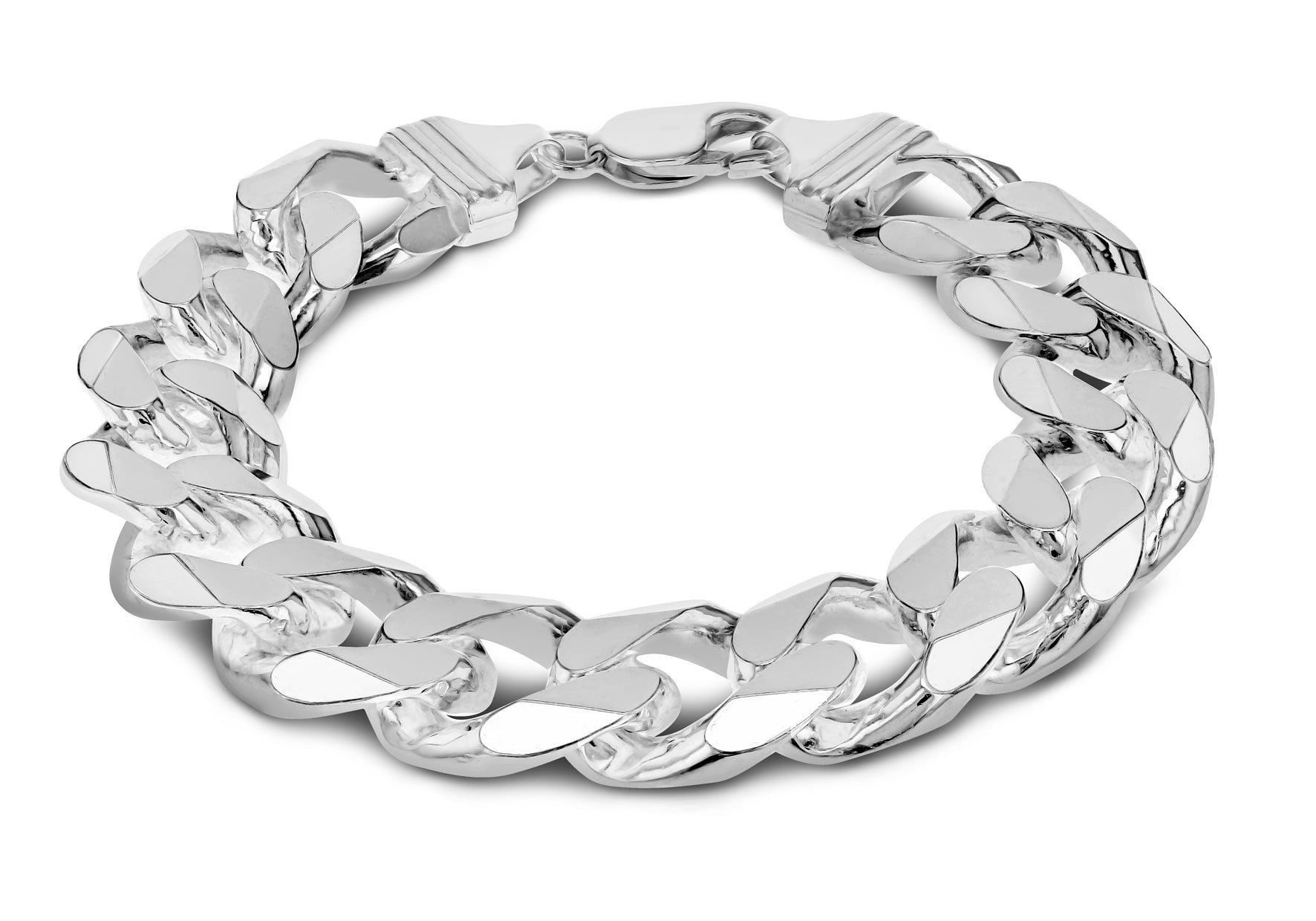 Sterling Silver Chunky Curb Chain Bracelet - Main Image