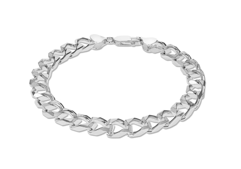 Silver diamond cut deals cuban link chain