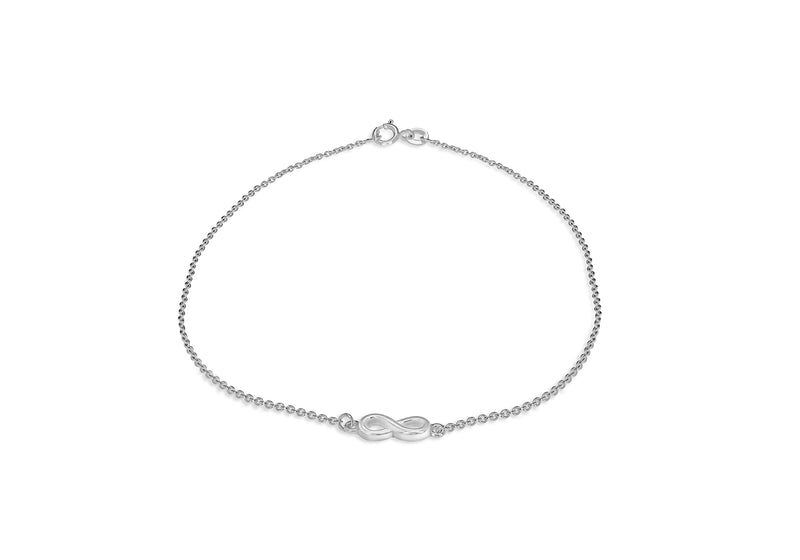Sterling Silver  Infinity Anklet