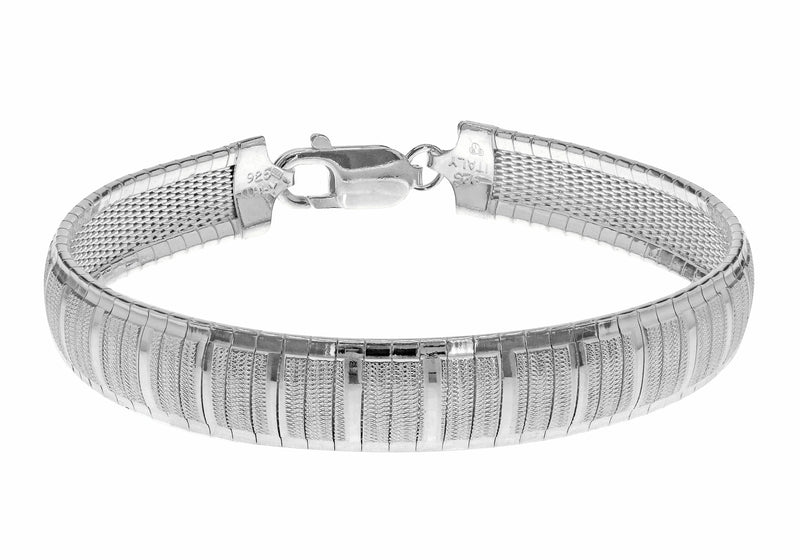 Sterling Silver Cleopatra Style Stripe Detail Bracelet 19m/7.5"9
