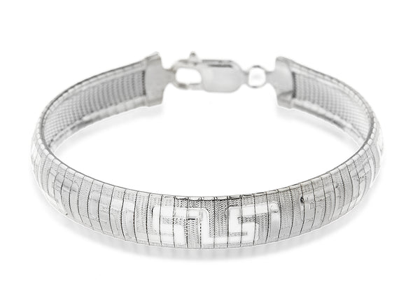 Sterling Silver Cleopatra Style Grecian Bracelet 19m/7.5"9