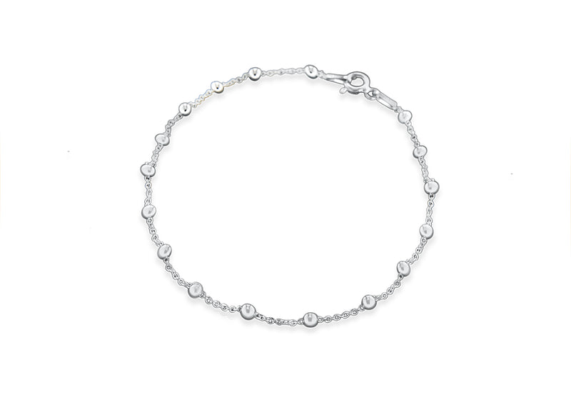 Sterling Silver Ball Bracelet 18m/7"9