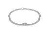 Sterling Silver Double Poporn Knot Bracelet 19m/7.5"9