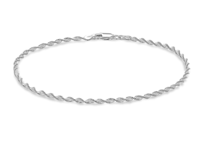 Sterling Silver Twisted Herringbone Bracelet Harper Kendall