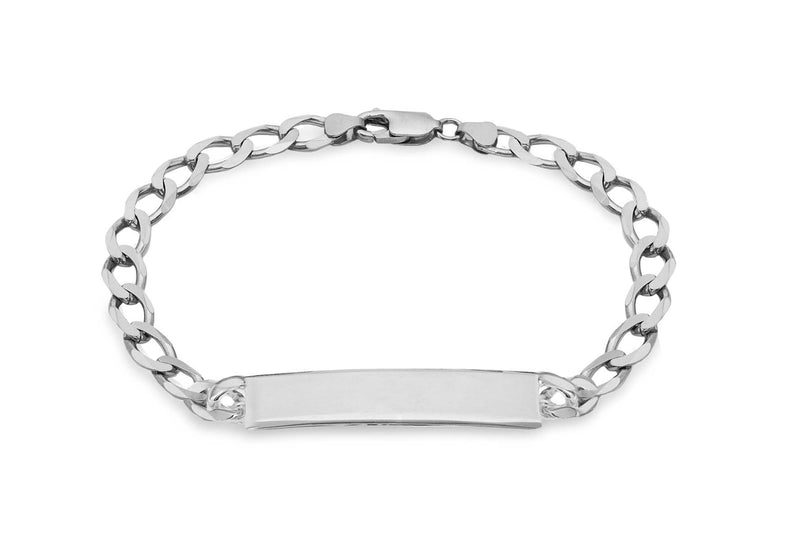 Sterling Silver 200 Curb ID Bracelet 21.5m/8.5"9