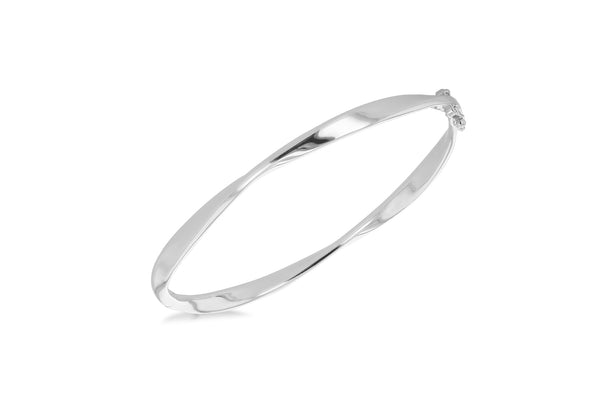 Sterling Silver Twist Bar Bangle