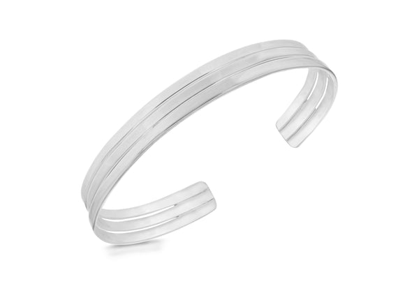 Sterling Silver Graduated Torque Bangle