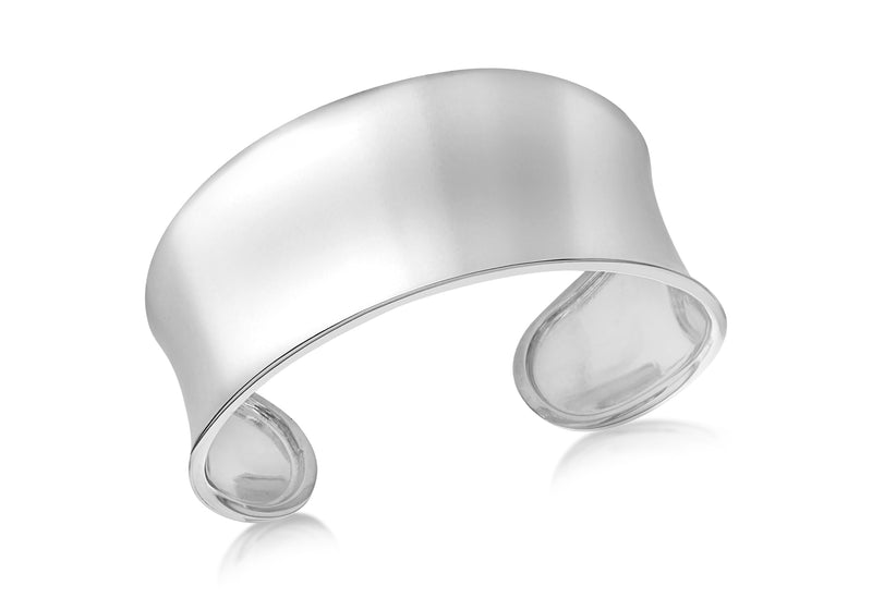Sterling Silver Rhodium Plated 30mm uff Bangle