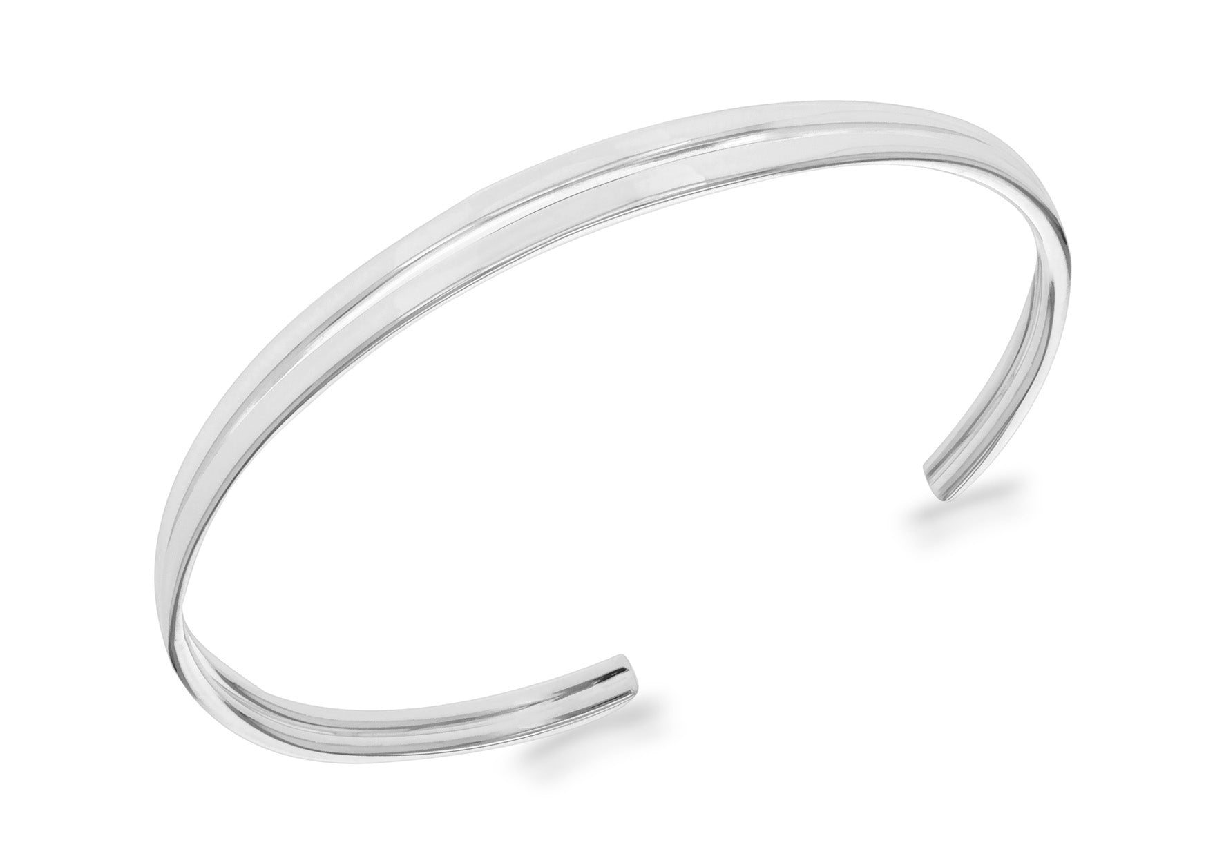 Sterling Silver Double Torque Bangle