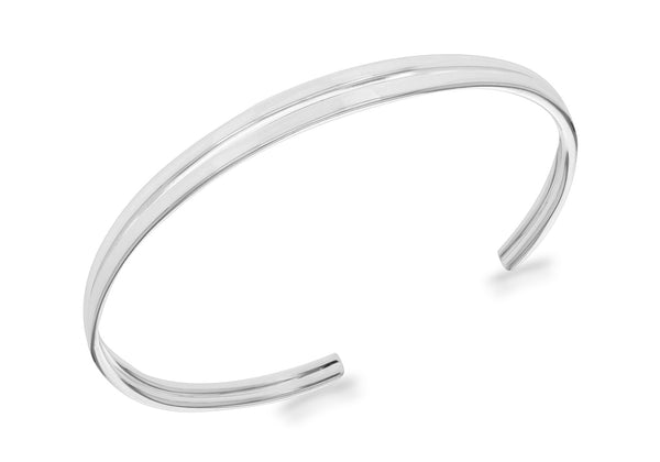 Sterling Silver Double Torque Bangle