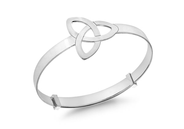 Sterling Silver Celtic Knot Extendable Baby Bangle