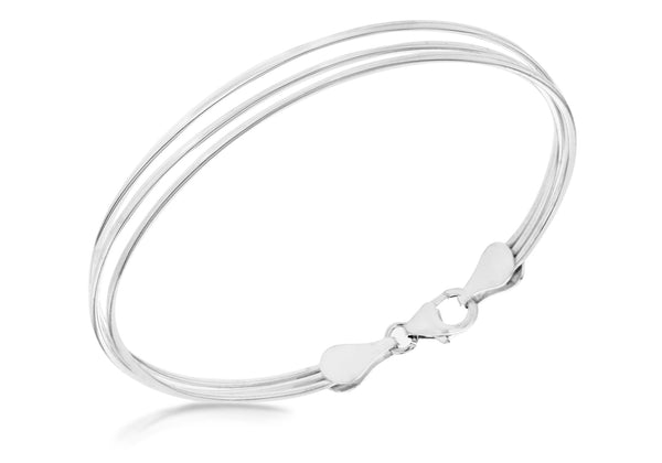 Sterling Silver 3-Ring Bangle