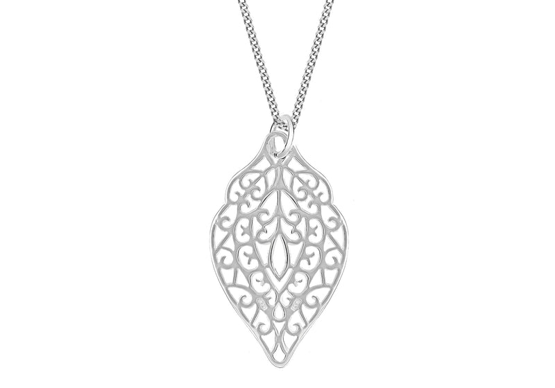 SIL FILLIGREE LEAF PD ADJ16/189